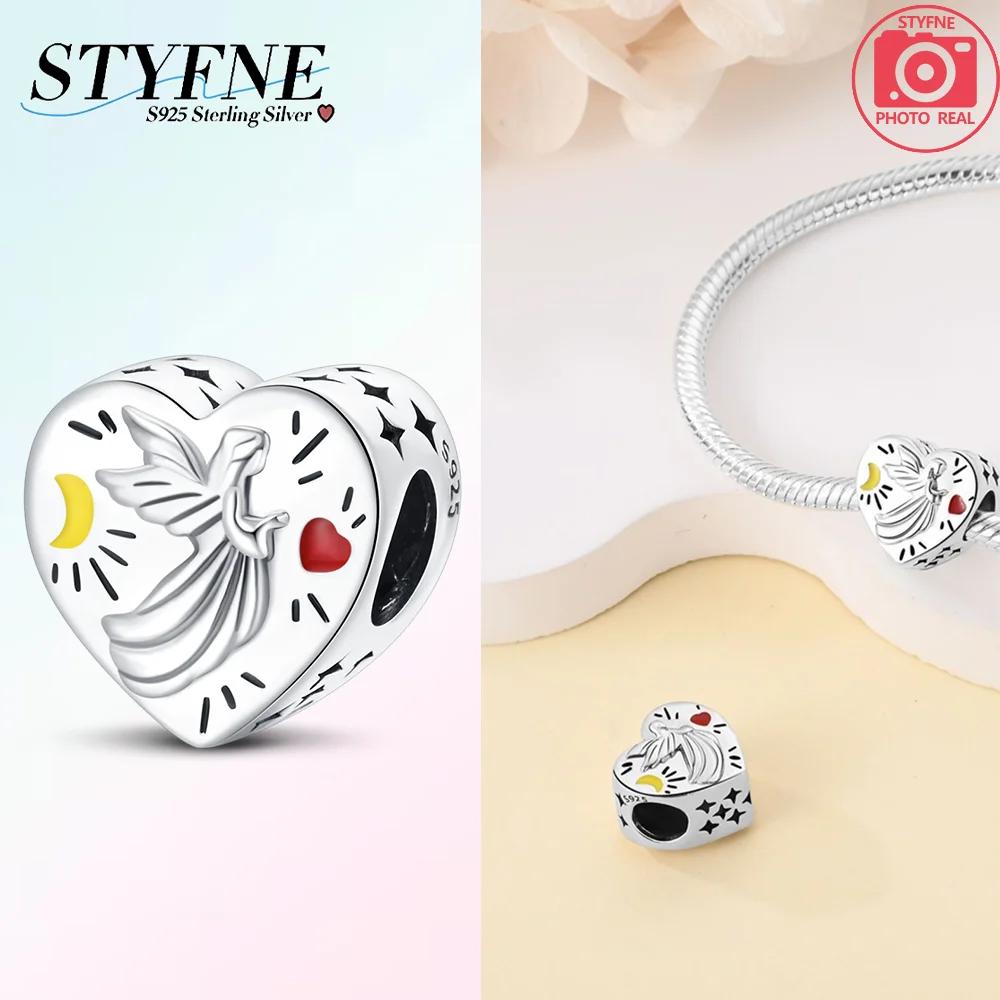 

Charm Bead Charms Plata Originales Heart Love Star Shape Angel Bead Charms for Charm Bead Charms copper Bracelets Jewellery Making Womens Gift