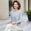 Mom's Summer Chiffon Blouse & T-Shirt Set: 2026 New Style for Middle-Aged and Elderly Women