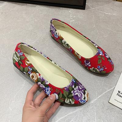 2024 Damskie Nowe Wielokolorowe Płaskie Buty Camo Rose Edycja Koreańska Lekkie Usta Luksusowe Casualowe Buty Damskie Wygodne Buty Mamy