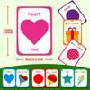 48PCS Geometry Cognitive Education Cards for Children's English Words Colors Shapes Flash Cards Enlightenment Educational Toys
