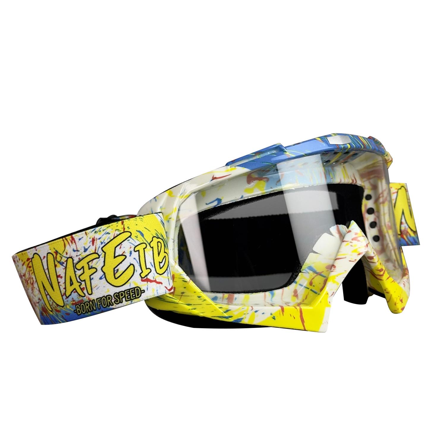 

ATV Goggles Dirt Bike Motorcycle Motocross MX OTG Riding Glasses UV400 Dustproof Racing Skiing Goggles for Men Women Youth Kids