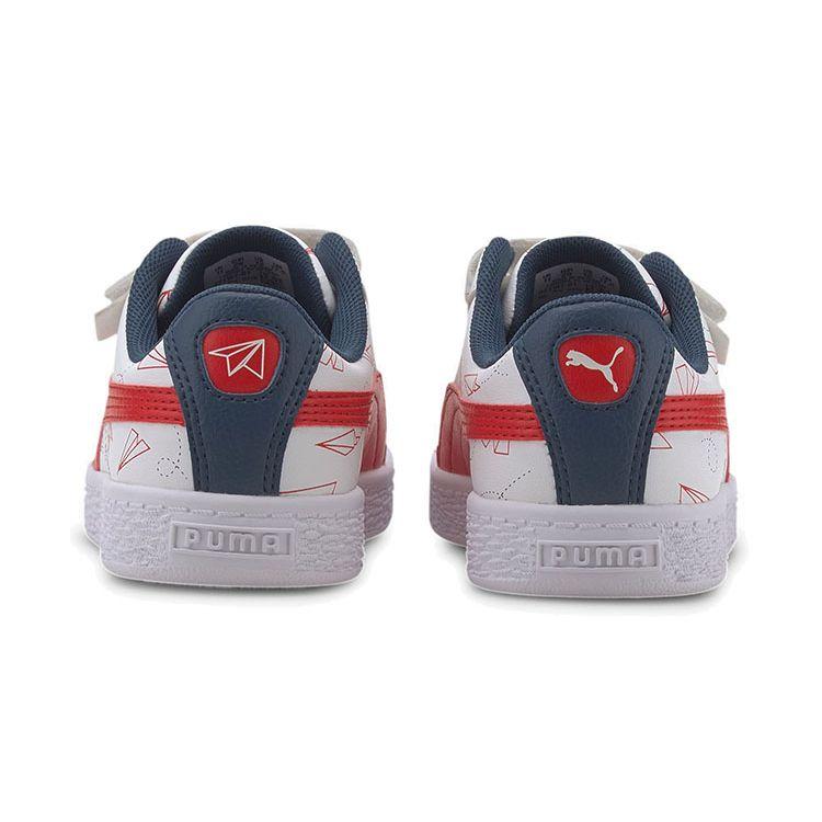 Puma Basket Paper Plane Casual Low-Top Kids Sneakers Kids sneakers White Blue Red 371187-01