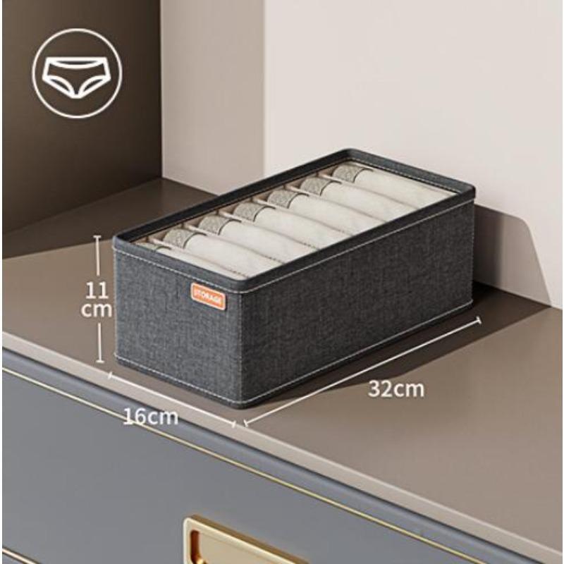 Foldable Compartment Storage Box Home Underwear Socks Fabric Compartment Storage Box Wardrobe Dust-proof Storage