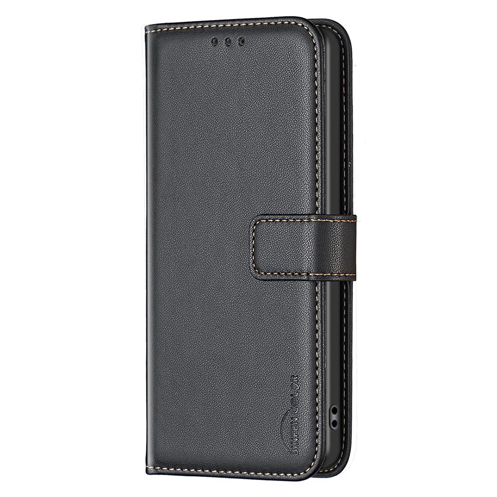 BINFEN COLOR BF17 Leather Flip Cover for Samsung Galaxy F34 5G/M34 5G,Wallet Stand Full Protection Phone Case