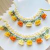 Pet Cat Dog Knitted Flower Scarf Pet Drool Bib Cute Photo Accessory Dog Accessories for Small Dogs Puppy Accessories