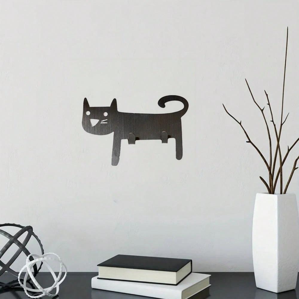Metal Wall Hook for Towels, Rustproof, Waterproof, Cat Design, for Bathroom Door