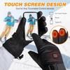 Heated Gloves for Men - Rechargeable Electric Battery Heated Gloves for Men and Women Touchscreen Winter Thermal Glove with 3 Heating Levels