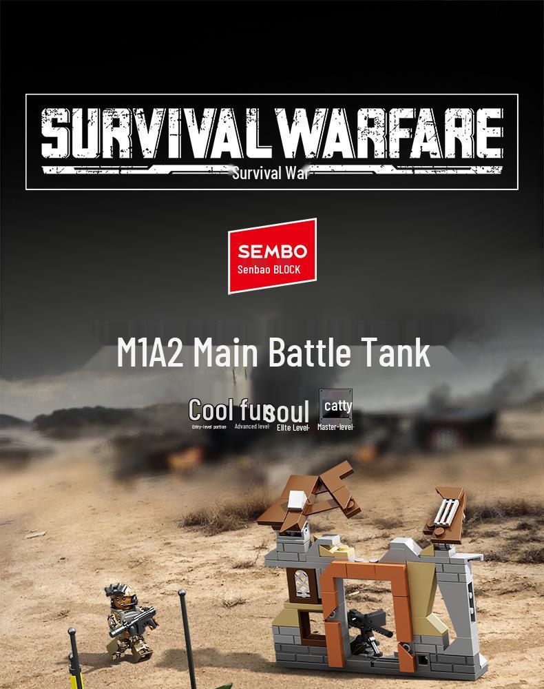Sengbao M1A2 Tank Model Educational Building Toy for Kids