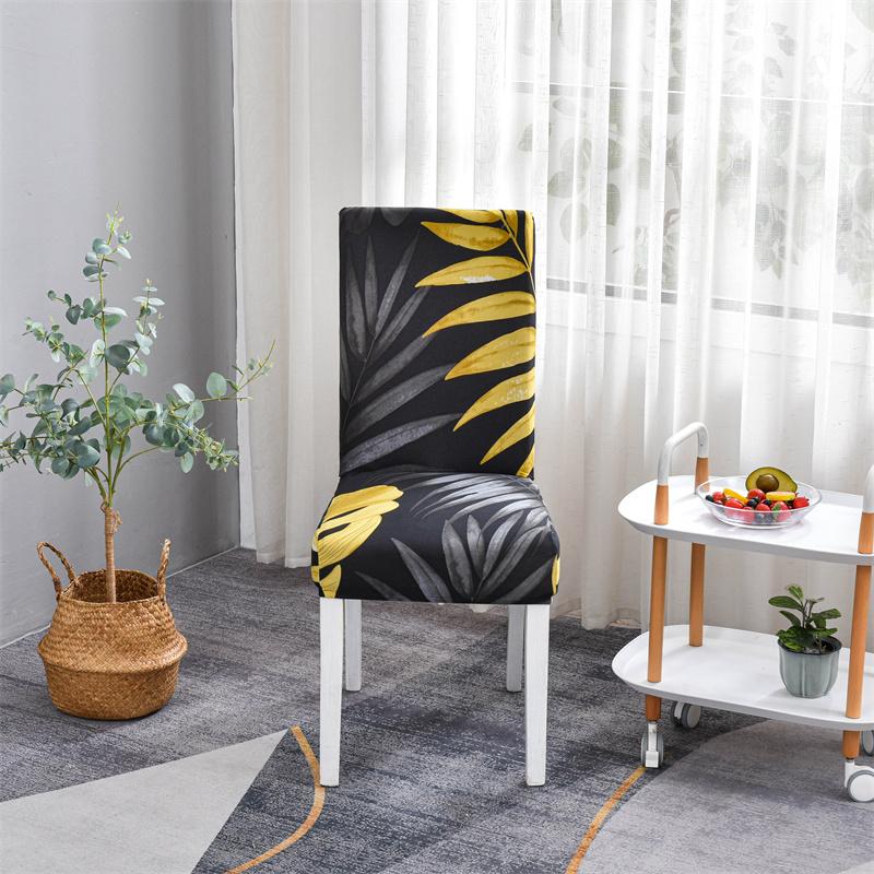 Geometric Elastic Dining Chair Cover Universal Seat Slipcover for Kitchen Wedding Banquet Home Decor