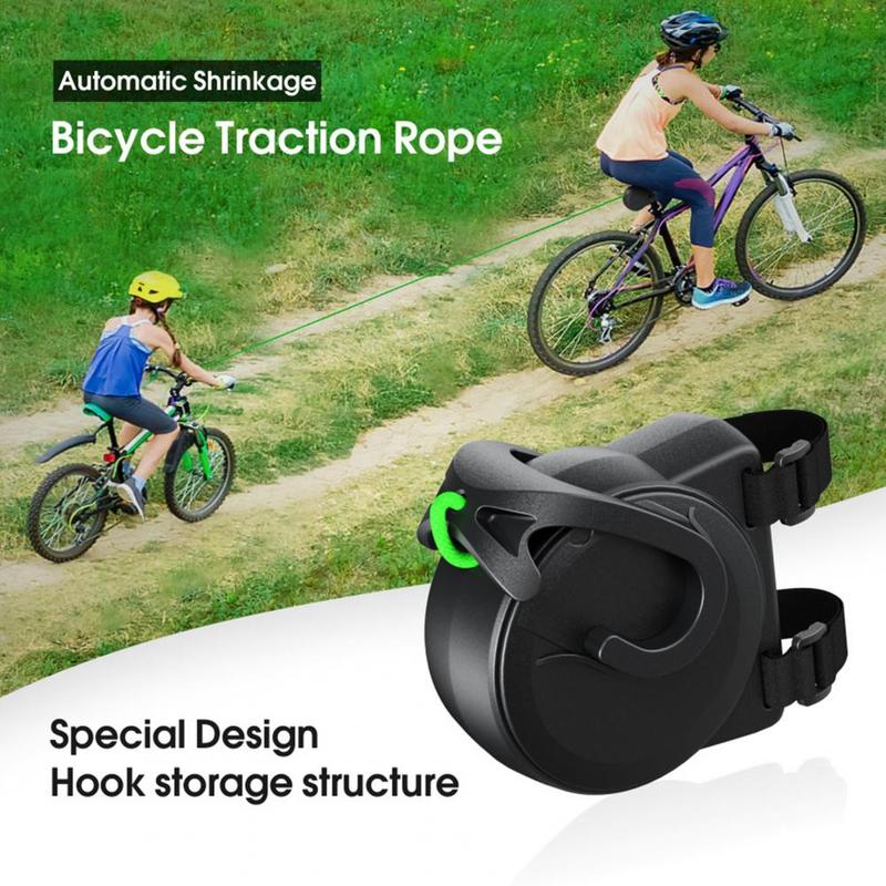 Bicycle Tow Rope Retractable Bike Tractor Portable Easy Use Mountain Parent-Child Pull Rope Towing Trailer Cycling Tool