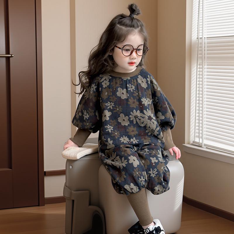 

Meng Tang Tang Kids 2026 Spring Hoodie Set: Stylish Korean-Style Two-Piece for Boys & Girls 110 cm синій