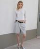 SIGREAT Two-Tuck Bermuda Shorts_Light Grey