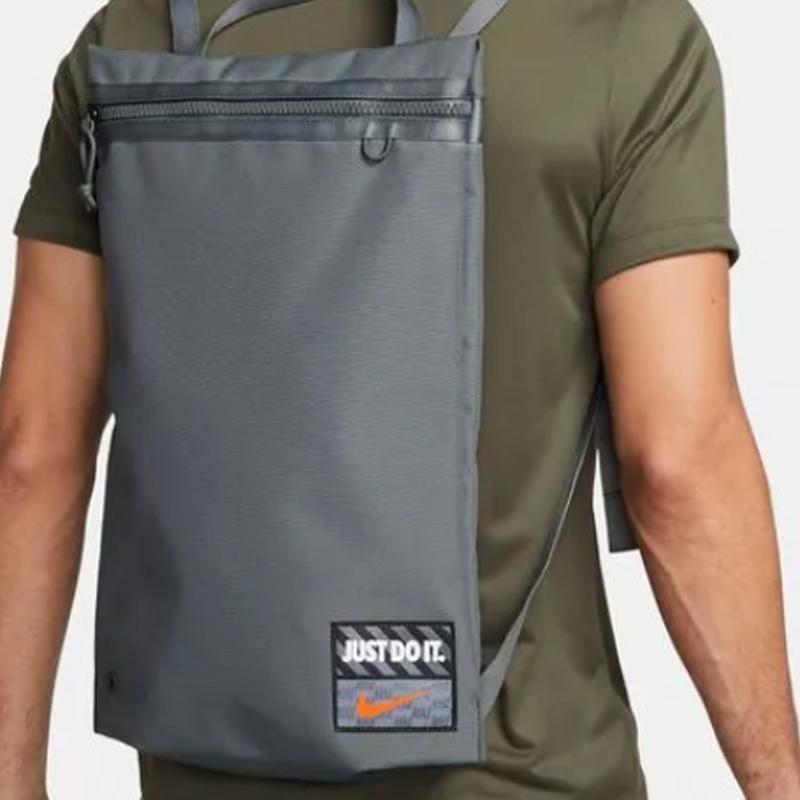Nike Fabric Gym Bag Backpack Regular Unisex Smoke Gray Lightweight Casual DQ5219-084