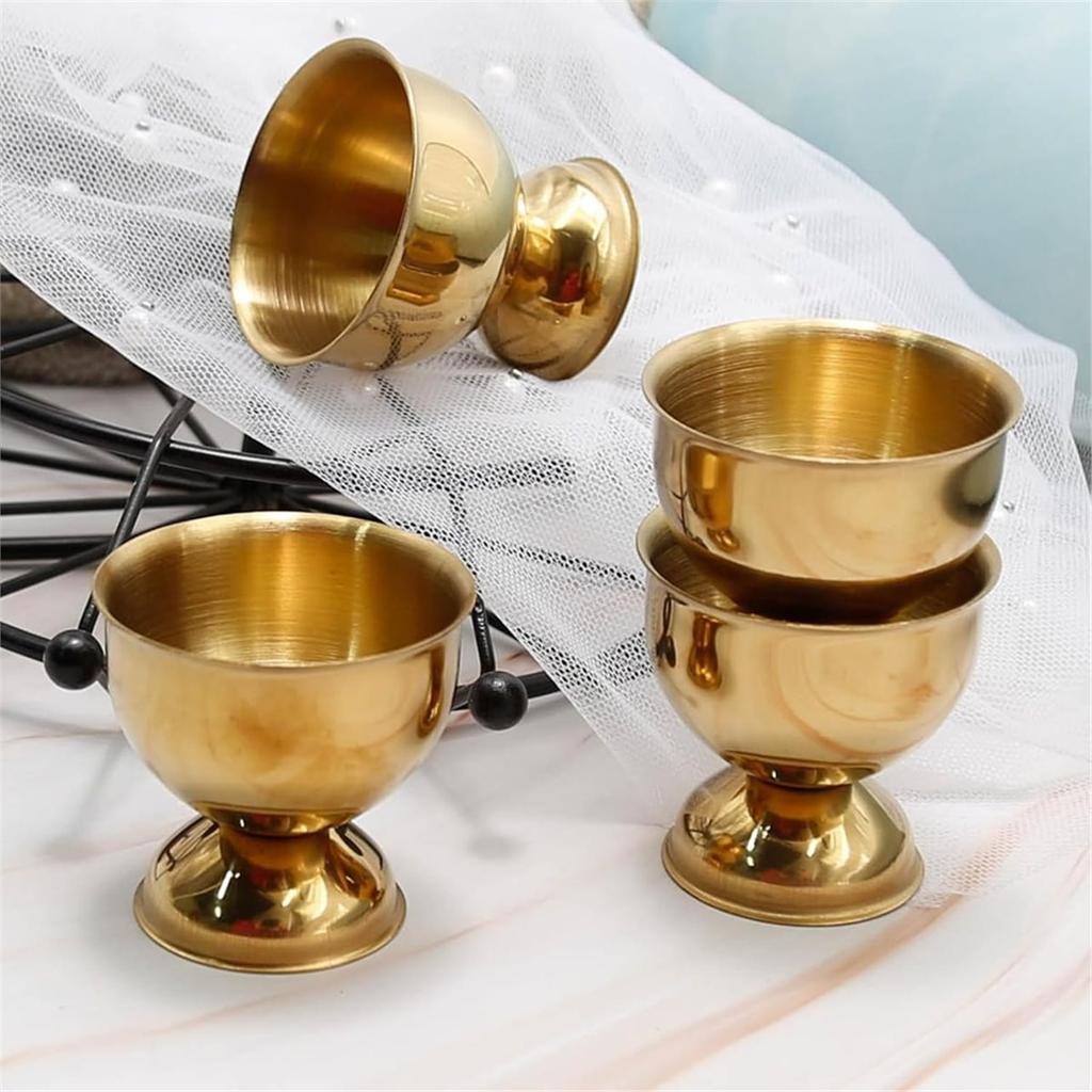 2026 Neue Eierbecher aus Edelstahl, Goldener Eierhalter Set of 8 für hart gekochte weiche Eier Küchenwerkzeug