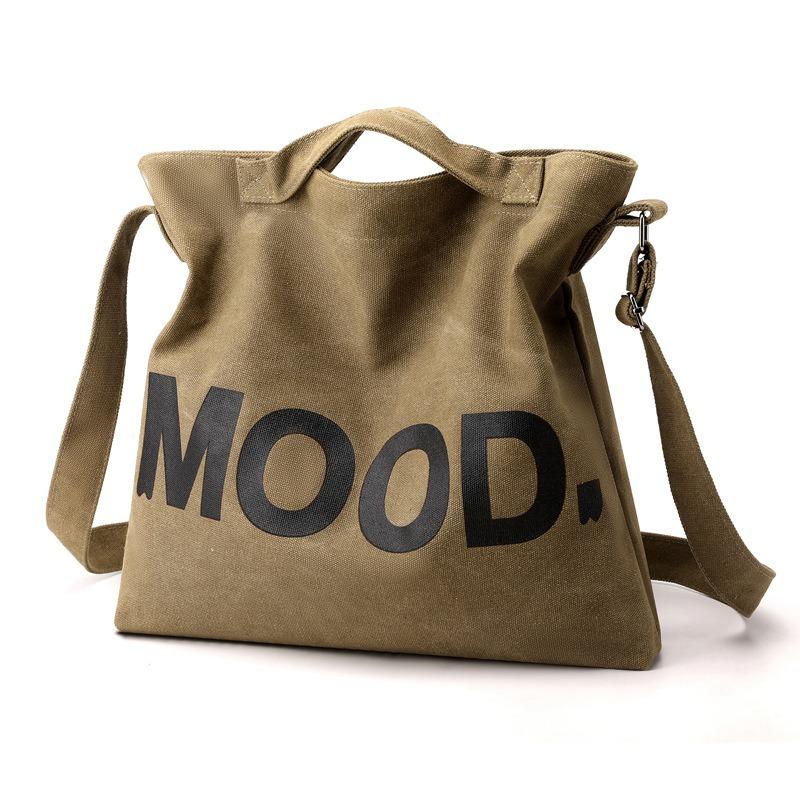 Холщовая сумка женская сумка прочная сумка на одно плечо большая вместимость дамская сумочка мужская сумка сумка через плечо чёрный 1297₽