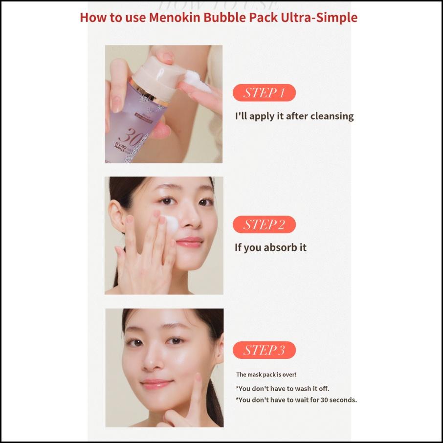 MENOKIN 30-Second Quick Firming Bubble Mask Repair 95ml