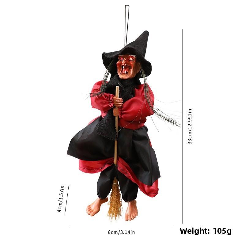 Decorazione Appesa Strega di Halloween con Suono Elettronico per Allestimento Scena Casa Infestata