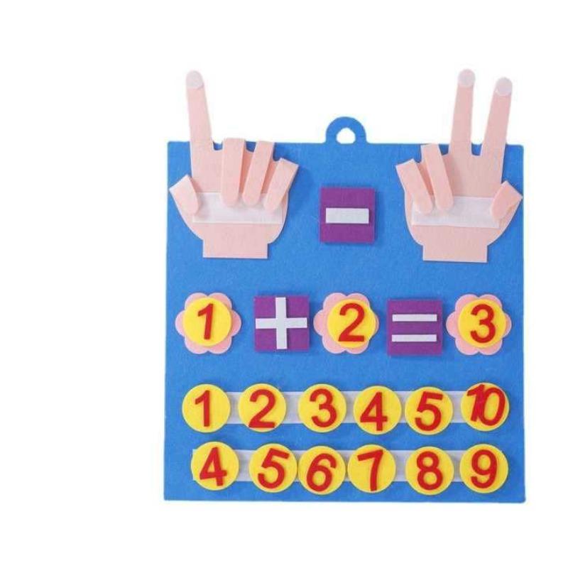 Toddler Montessori Toys Felt Finger Numbers Math Toy Children Counting Early Education Learning Game for Kids Intelligence