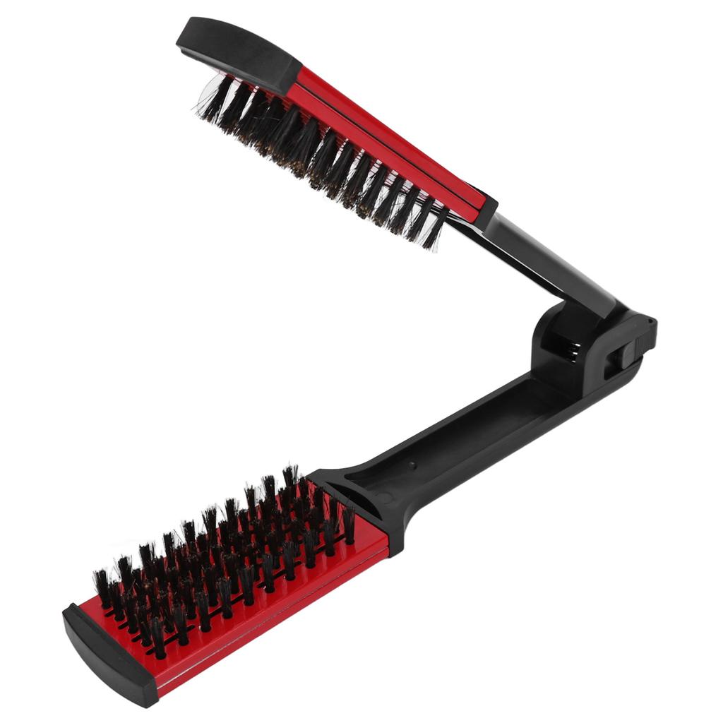 Straightening Comb Static Free Hollow Breathable Heat Resistant Black Red Double Sided Hair Brush