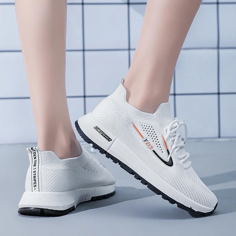 Mesh Breathable Women Casual Sneakers Lace-up Vulcanized Shoes Ladies Platform Sneakers Female Shoes