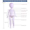 White Skin Doll Hair Transplant Head Straight Hair 1/6 BJD Girl Body Joints Movable Body Toys