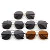 Retro metal large frame men's double beam polarized sunglasses driver driving sunshade sunglasses fishing glasses toad glasses
