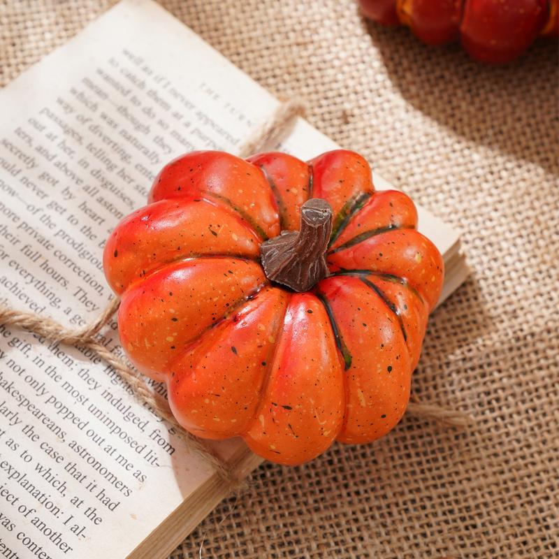 Realistic Halloween Pumpkin Ornaments Durable Festive Decorations Cute Photo Props for Yard Patio Party Display