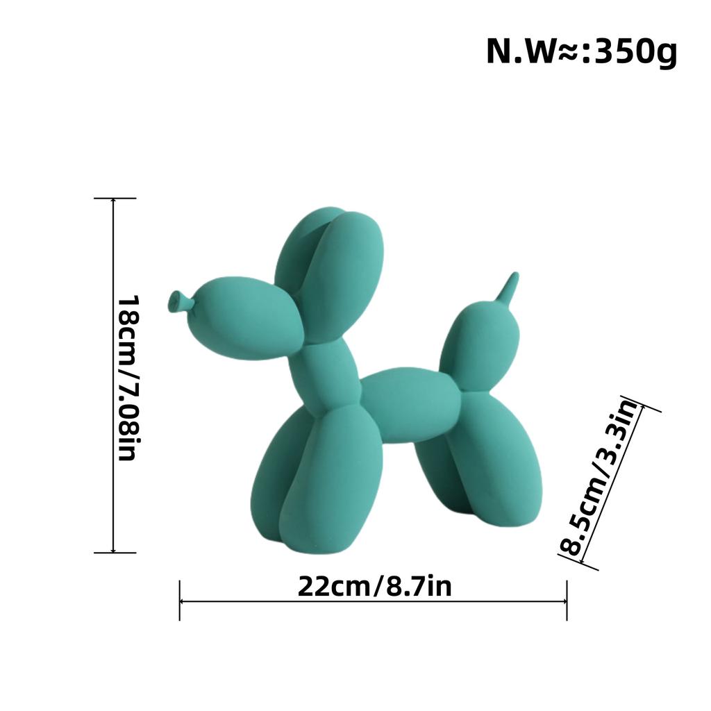Lovely Color Resin Balloon Dog Resin Decoration Table Nordic Style CHILDREN'S Room Study Cartoon Resin Crafts Decoration