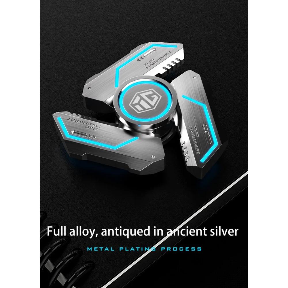 Boys Fidget Spinners Metal Luminous EDC Finger Toys Stress Relief Pressure Reduction Relieving Stress Stress-re