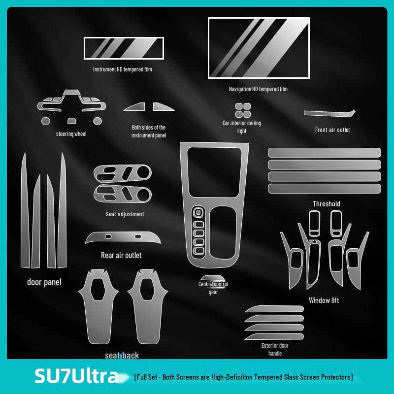 Xiaomi SU7 Ultra Dashboard Screen Protector - Tempered Interior Film for Navigation Control
