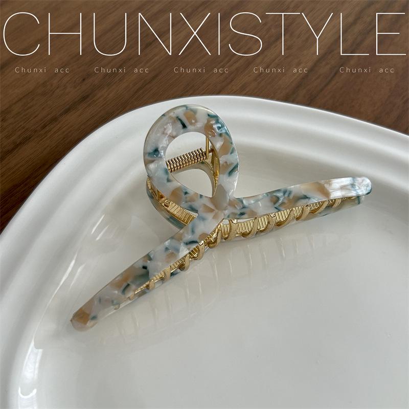 Pince Requin Femme Été 2023: Barrette à cheveux en acétate de haute qualité pour des styles élégants