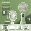 Portable Handheld Mini Fan Foldable Neck Hanging Fans 5 Speed Usb Rechargeable Fan With Phone Stand And Display Screen