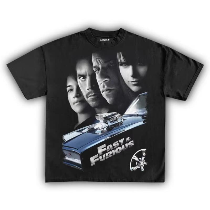 

High-Octane Racing Car Graphic T-Shirt Breathable Cotton Short Sleeve Oversized Round Neck Urban Streetwear Unisex Trendy Tops S