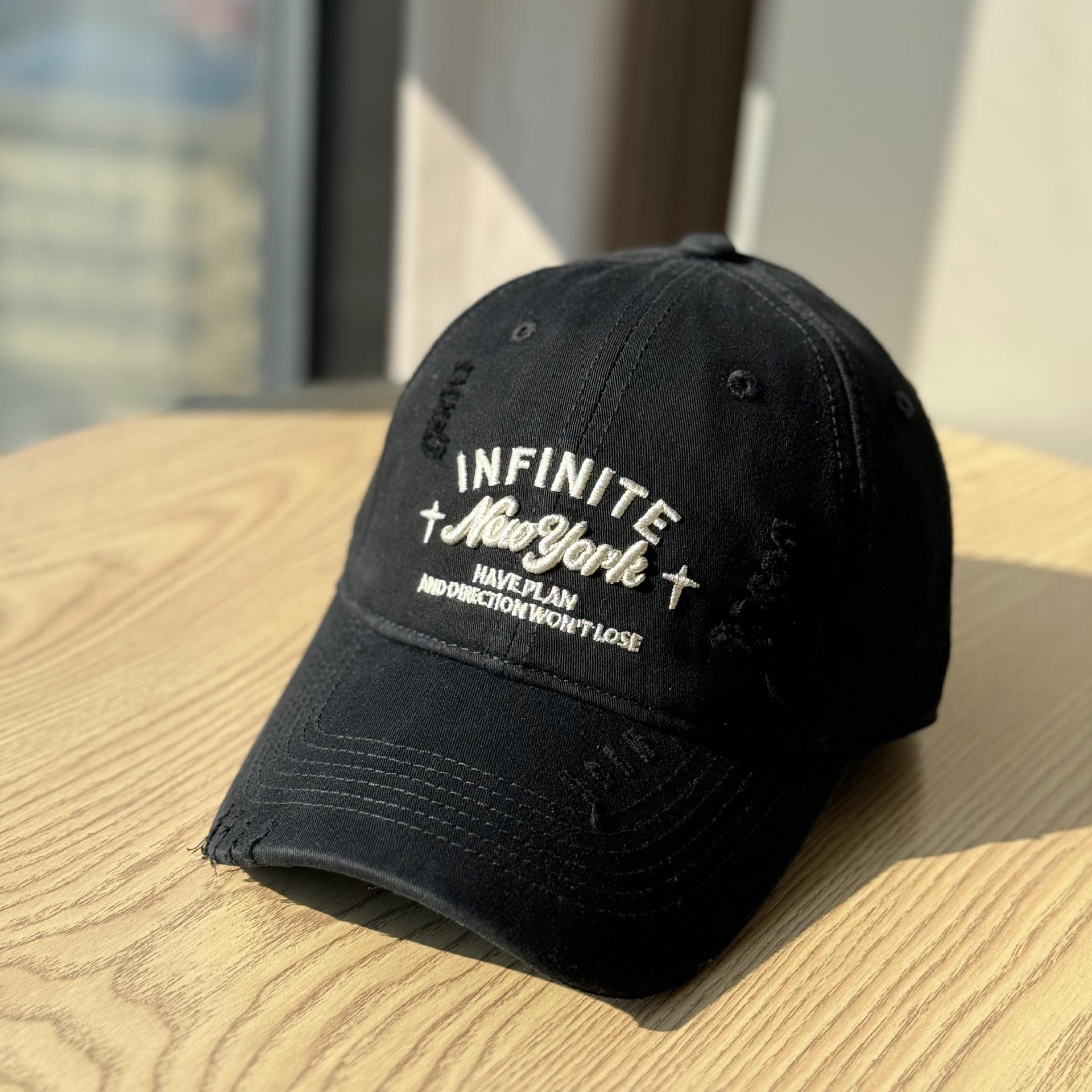 

Soft-top baseball cap for women with a high-end feel, three-dimensional letter embroidery, stylish and versatile hat for both men and women Adult54-60Adjustable чёрный
