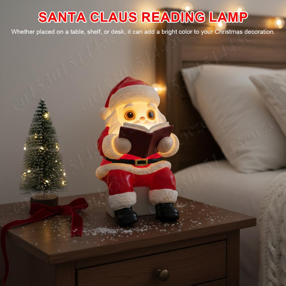Christmas Decorative Bedside Lamp Santa Claus Xmas Theme LED Table Light Battery Operated Winter Decoration For Xmas Party Decor