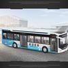 1: 42 Ka'er New Energy Bus Alloy Bus Model Public Transport Children Toy Sliding Sound and Light Toy Airport Bus Door Openable