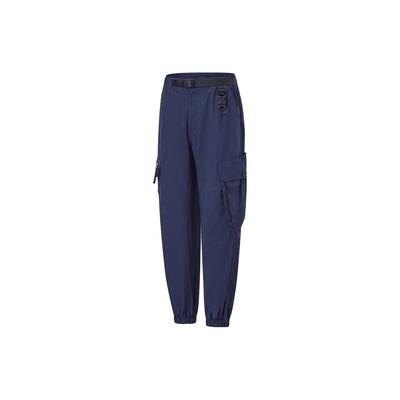 Li Ning Solid Color Loose Fit Sports Long Pants Men Bottoms Ink-Blue AYKT597-4
