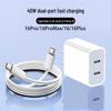 "40W Dual USB-C Fast Charger for Apple Devices 8-16, 30W US Standard Dual Port Fast Charging"