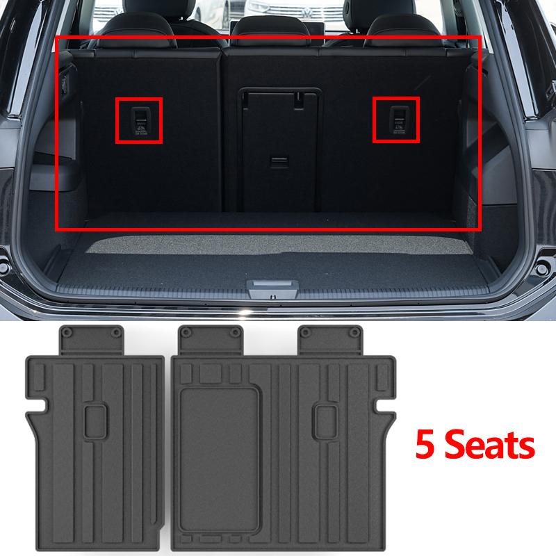 TPE Car Trunk Mat For Volkswagen Tiguan L Pro MK3 2024 2025 2026  LWB 5 Seats Waterproof Anti-dirty Rubber Pads Auto Accessories