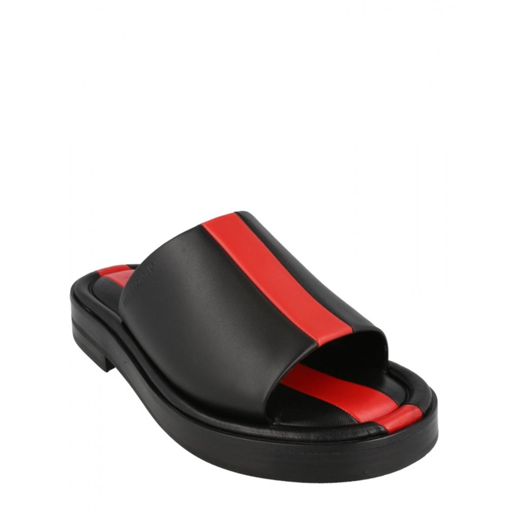 Salvatore Ferragamo Facundo Leather Slides Black