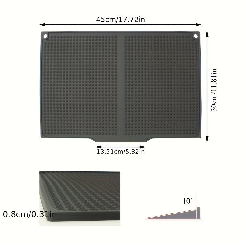 [Heat-Resistant Silicone Mat] Heat-Resistant & Non-Slip Extra Large Silicone Kitchen Splash Guard & Drying Mat | Up To 446°F/230°C,with Drainage Holes
