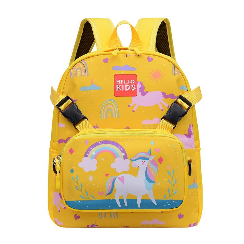 New unicorn children's cute kindergarten students backpack boys and girls large capacity light truck through children's backpack