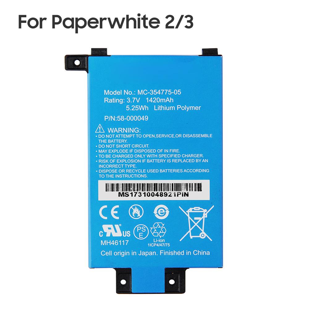 Rechargeable Battery For Amazon Kindle Paperwhite 1 2 3 S2011-003-S Gen 6'' DP75SDI S13-R1-S 58-000049 MC-354775-03 MC-354775-05 E-Reader Battery