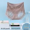 Übergröße High Waist Eis Seide Spitzen Slips mit antibakteriellem Baumwollzwickel - Nahtlose Dreiecksslips für den Sommer