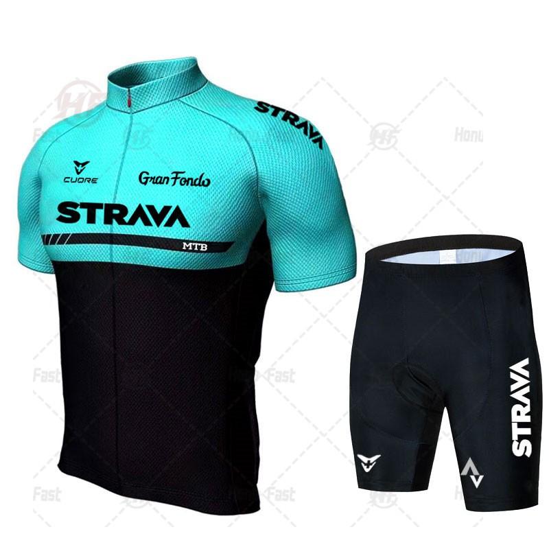 Men Women Cycling Jersey Short Sleeve Mountain Bike Apparel Set Breathable Performance Wear