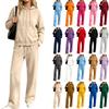 Women's Casual Hoodie Sweatpants 2 Piece Set with and Pockets Athletic Tracksuit