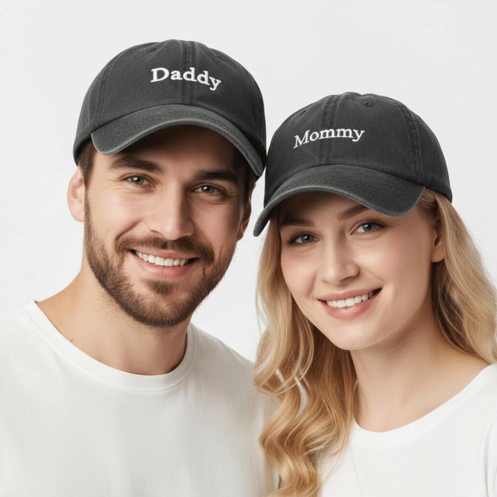 Letter Embroidered Parent Matching Baseball Cap Adjustable Dad Hats For Man Women
