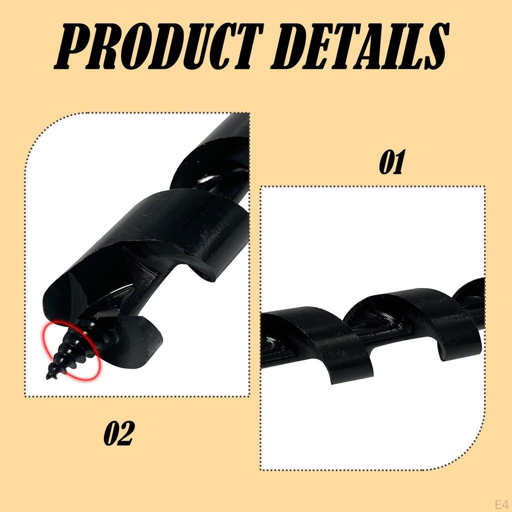Hand Auger Wood Drill Gear Tool Manual Hole for Shelter Building