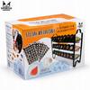 Black metal stand + 24 jars 120 ml with black cap and strainer + 200 labels + funnel