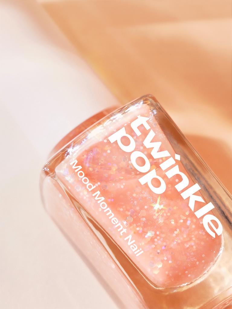CLIO Twinkle Pop Mood Moment Nail Polish, 9ml, Dazzling Amber